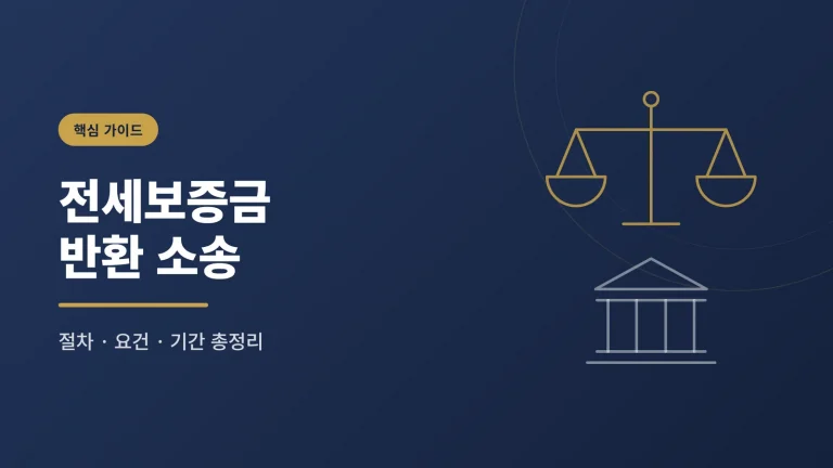 전세보증금 반환 소송 절차 총정리 — 요건부터 판결 후 집행까지