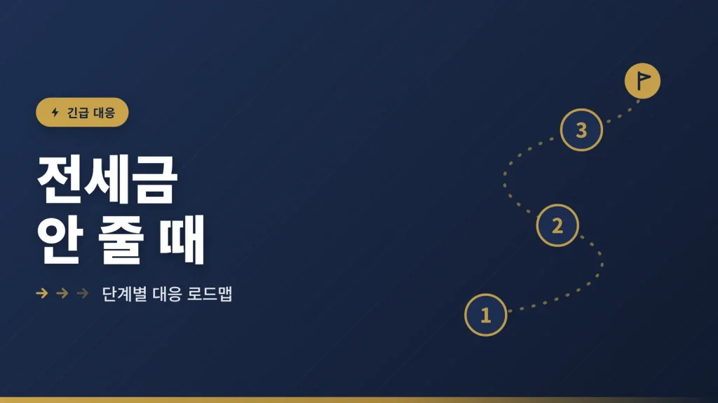 집주인이 전세금을 안 줄 때 대처 방법 — 단계별 대응 로드맵 썸네일