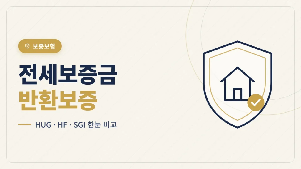 전세보증금 반환보증 비교 — HUG·HF·SGI 가입조건과 이행청구 썸네일